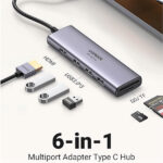 هاب 6 پورت USB-C یوگرین مدل 60383-CM511