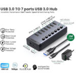 هاب 7 پورت USB. 3 یوگرین مدل CM481-90307